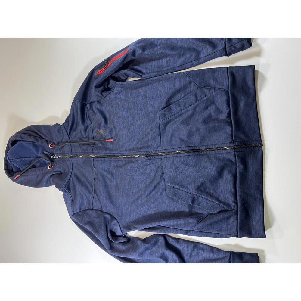 Spyder Men's Navy Blue Full-Zip Hoodie with Hood S